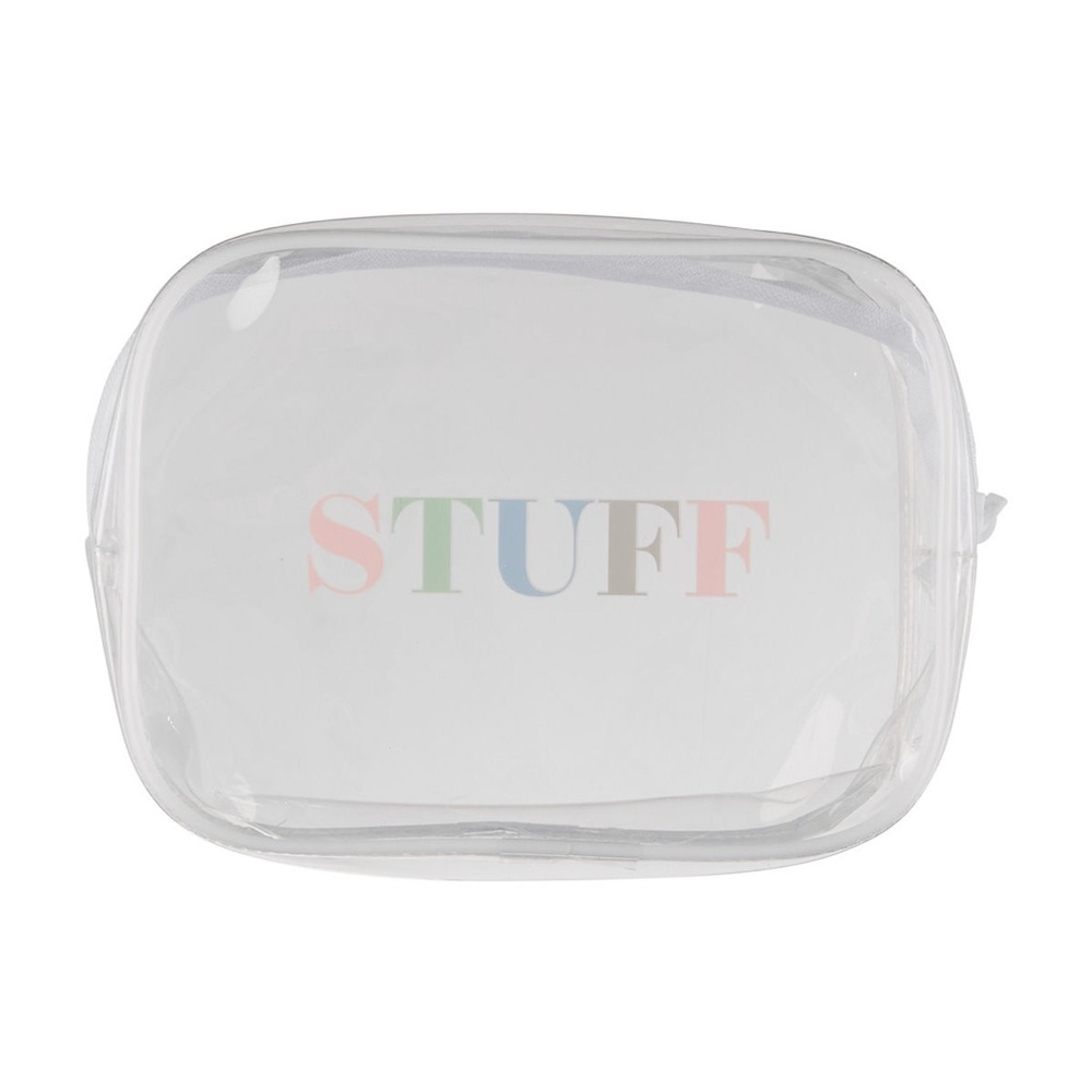 White & Clear STUFF Cosmetic Bag